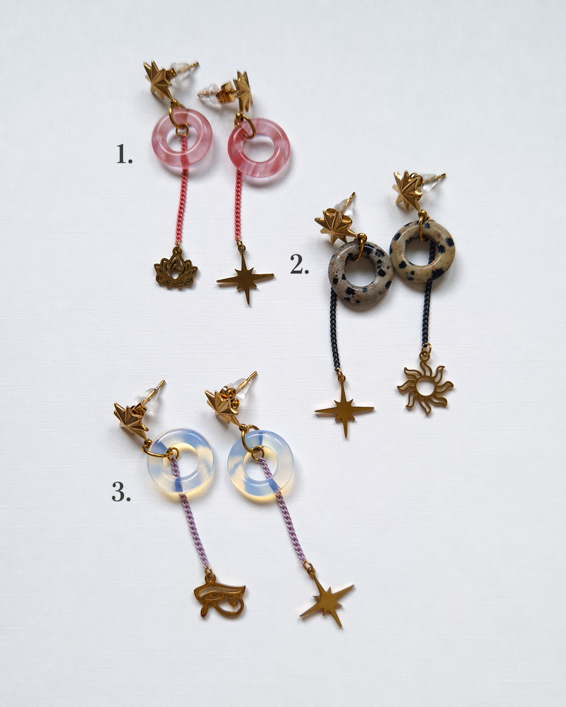 Boucles d’oreilles Aurore – Éveil céleste