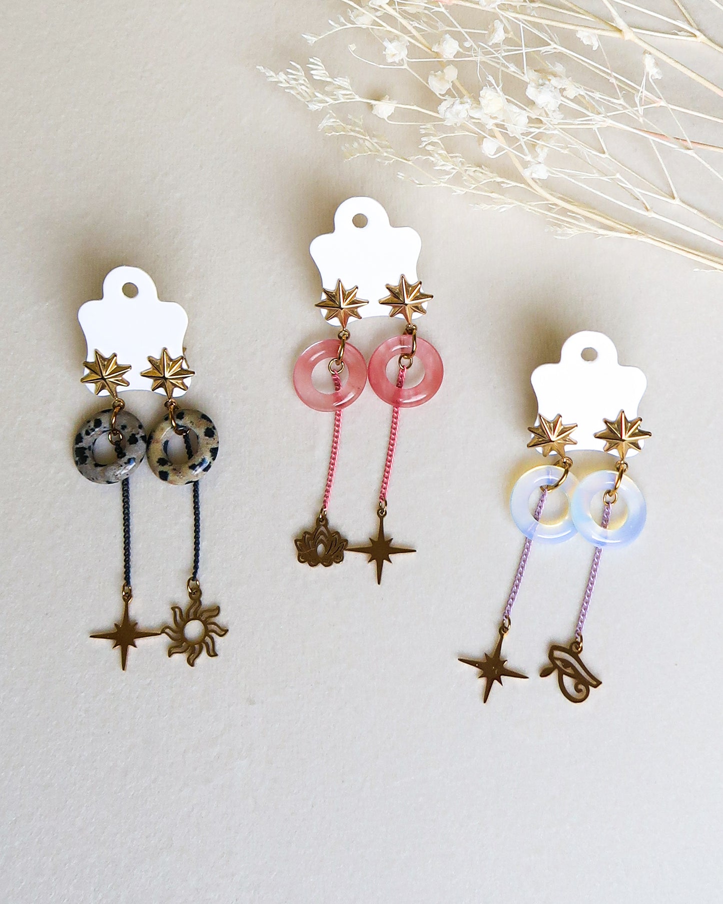 Boucles d’oreilles Aurore – Éveil céleste
