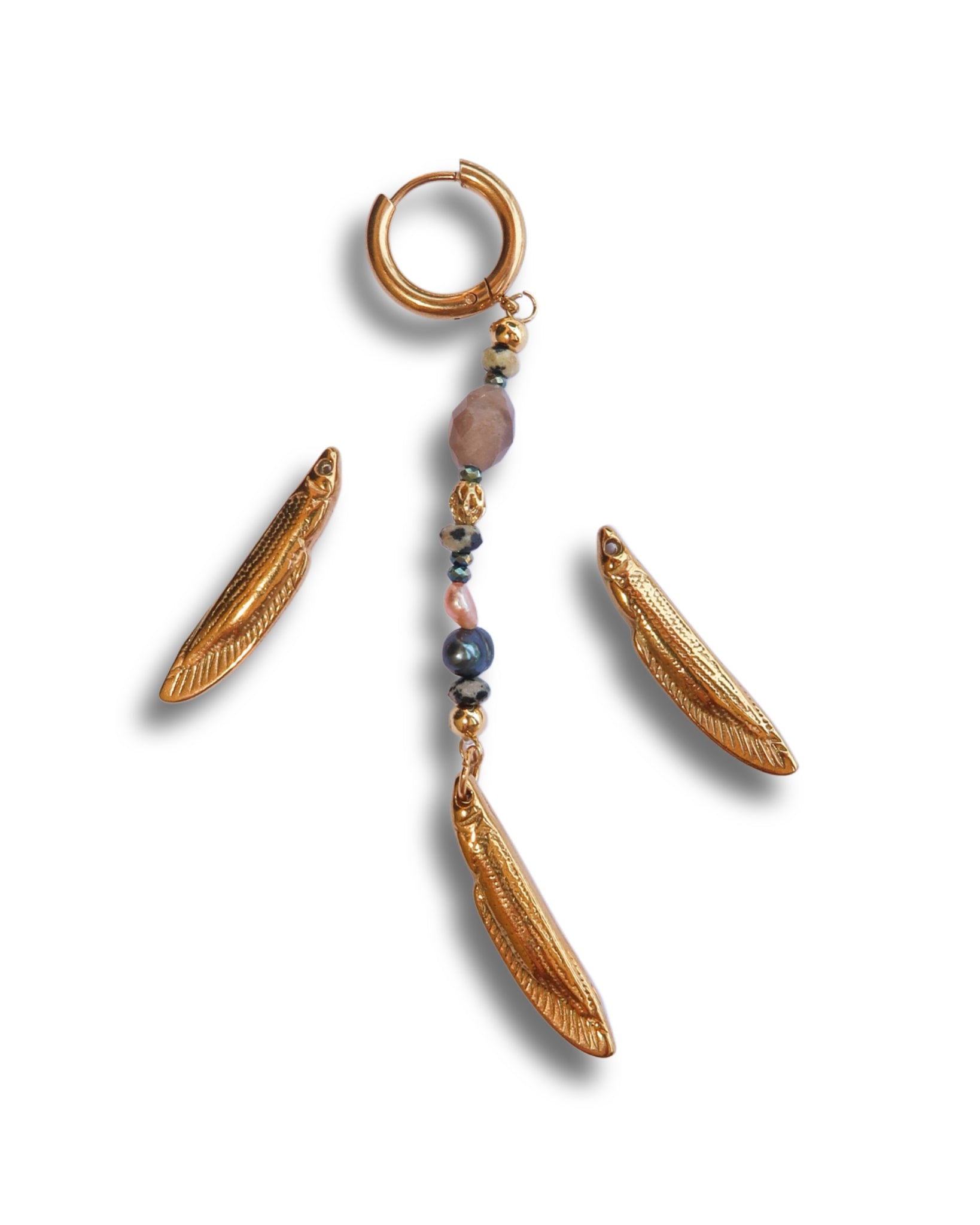 Boucle d'oreille Poisson couteau
