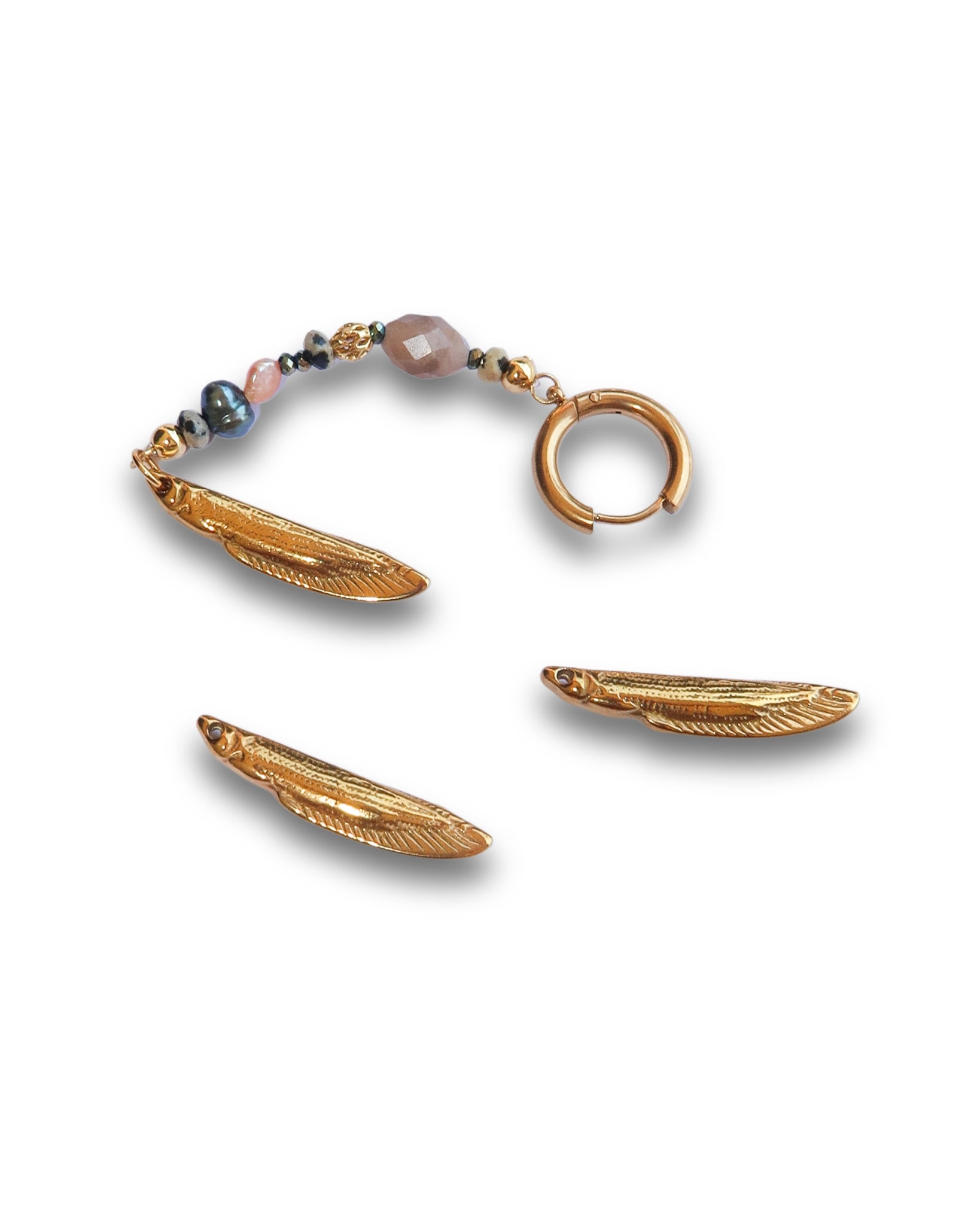 Boucle d'oreille Poisson couteau