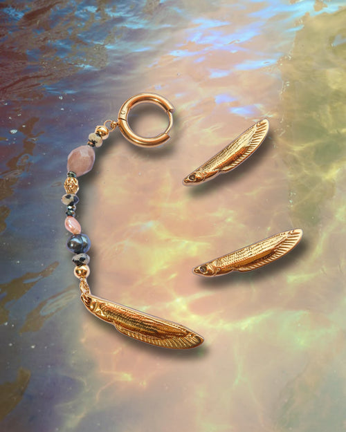 Boucle d'oreille Poisson couteau
