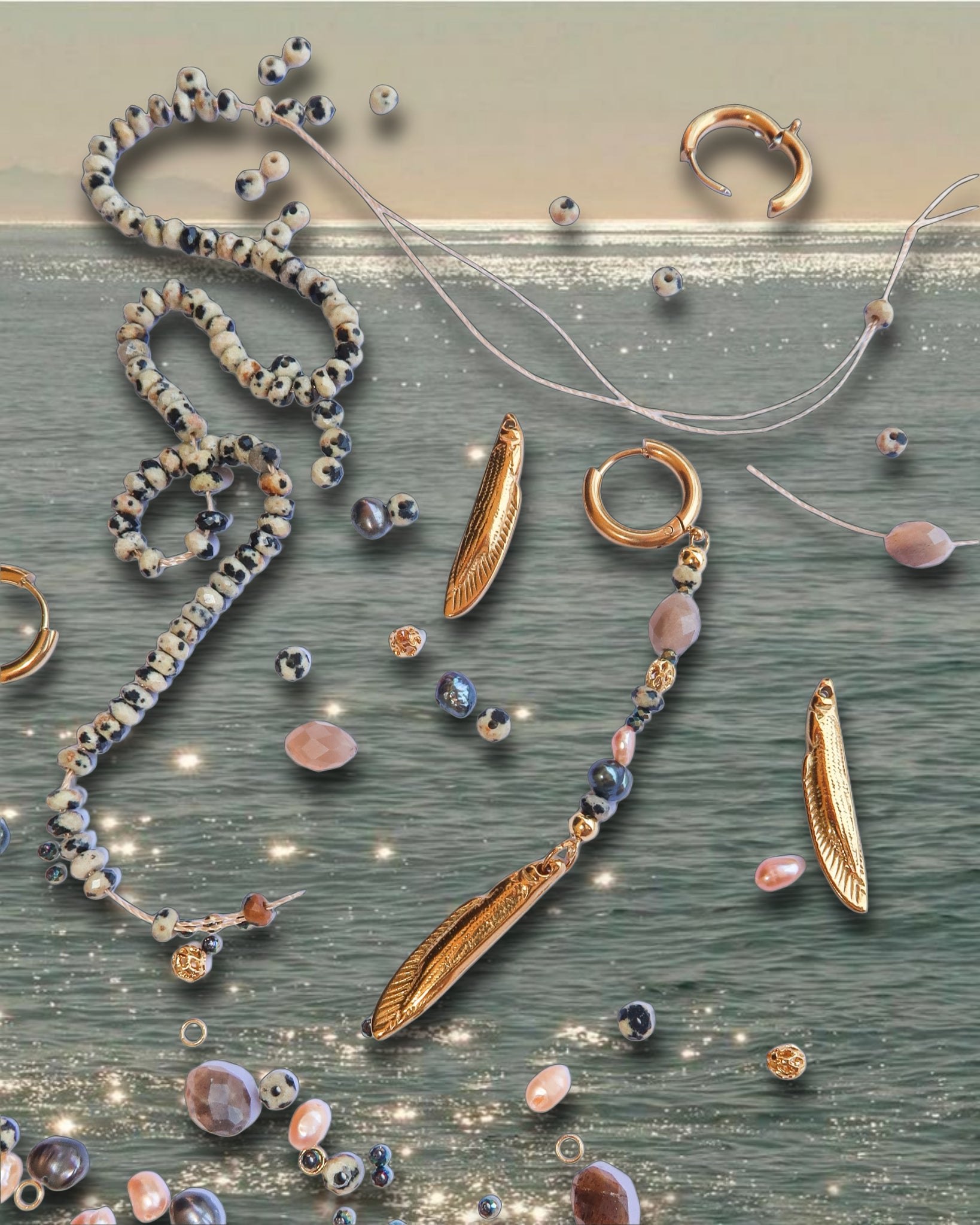 Boucle d'oreille Poisson couteau