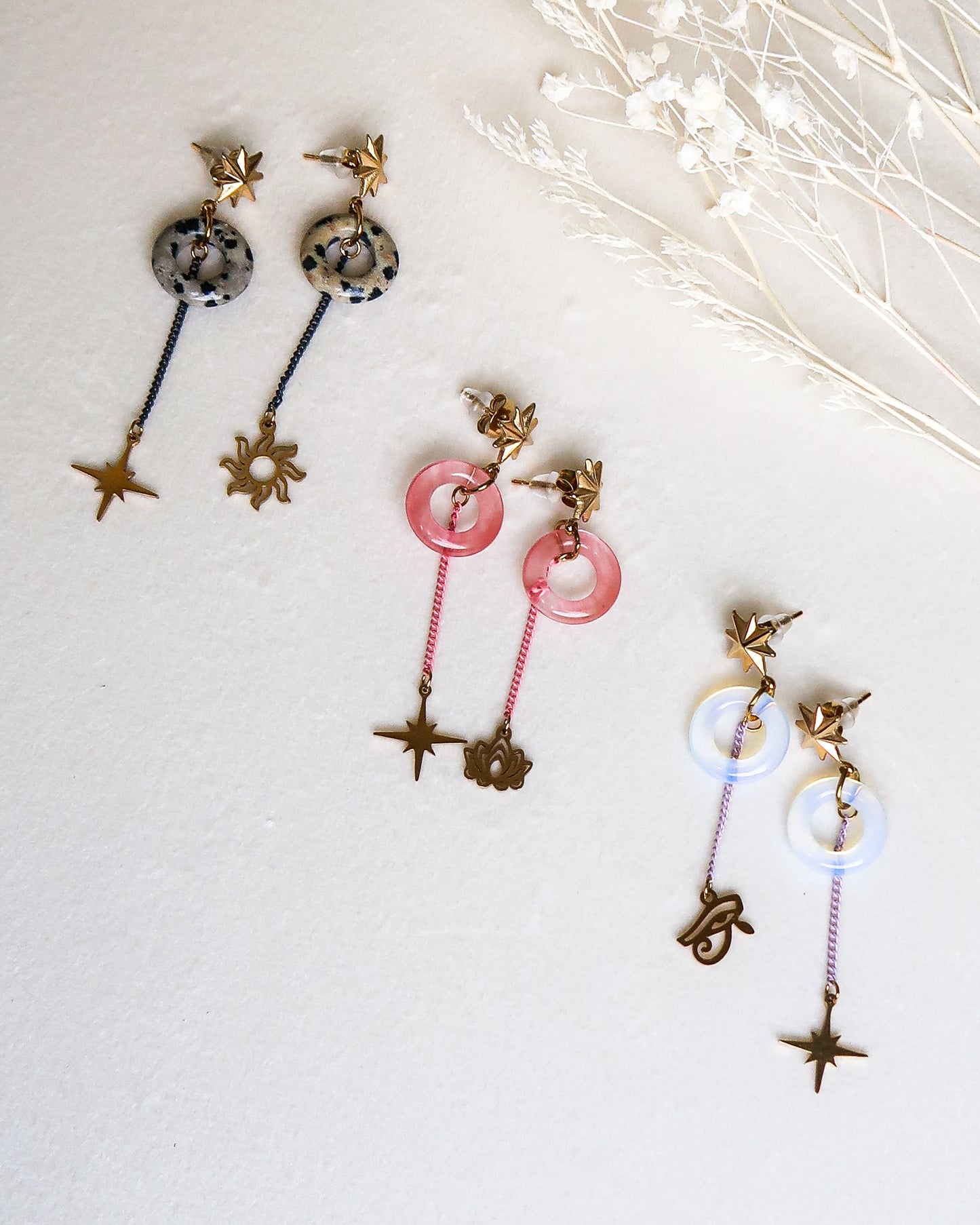 Boucles d’oreilles Aurore – Éveil céleste